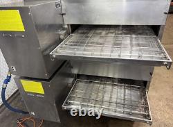 Middleby Marshall PS360g WoW Gas Double Stack Pizza Conveyor Ovens. Video Demo