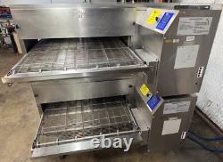 Middleby Marshall PS360g WoW Gas Double Stack Pizza Conveyor Ovens. Video Demo