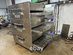 Middleby Marshall PS360g WoW! Gas Triple Stack Pizza Conveyor Ovens. Video Demo