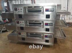 Middleby Marshall PS555g Gas Triple Stack Pizza Conveyor Ovens. Video Demo