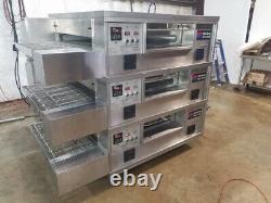 Middleby Marshall PS555g Gas Triple Stack Pizza Conveyor Ovens. Video Demo