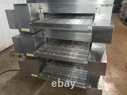 Middleby Marshall PS555g Gas Triple Stack Pizza Conveyor Ovens. Video Demo