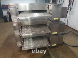 Middleby Marshall PS555g Gas Triple Stack Pizza Conveyor Ovens. Video Demo