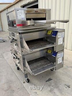 Middleby Marshall PS636G Gas double Conveyor Pizza Oven with Electric CTX infrated