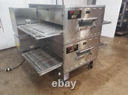 Middleby Marshall PS740g WoW! Gas Dbl. Stack Pizza Conveyor Ovens. Video Demo