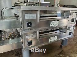 Middleby Marshall Ps570s Double Deck Natural Gas Conveyor Pizza Ovens Cleaned