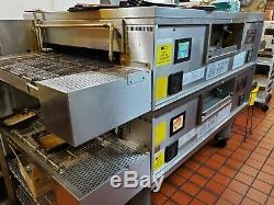 Middleby Marshall Ps870 Wow Double Deck Natural Gas Conveyor Pizza Ovens Cleaned