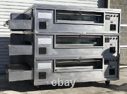 Middleby Marshall Triple PS570G Pizza Oven Conveyor Nat Gas 208V 1Phase Tested