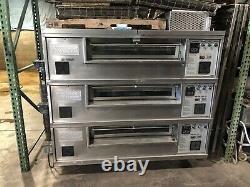 Middleby Marshall Triple PS570G Pizza Oven Conveyor Nat Gas 208V 1Phase Tested