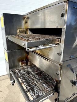 Middleby Marshall WOW PS636G Double Stack Conveyor Natural Gas Pizza Oven
