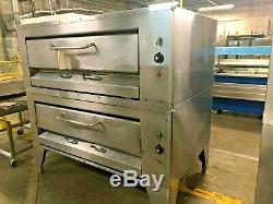 Montague 24P-2 Double Deck Gas Pizza Ovens #13988