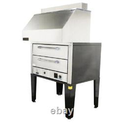 NAKS Double Deck Pizza Oven with Ventless Hood 50 1PH Fire Suppression Included