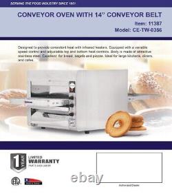 NEW 14 Electric Conveyor Oven For Pizza Bagels Sandwiches 240V 60Hz NSF ETL