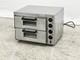 New 16 Double Deck Electric Stone Base Pizza Oven Bakery Cooker Wings 110v
