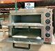 New 16 Electric Double Stone Base Pizza Oven Bakery Pizzeria Cooker Wings 110v