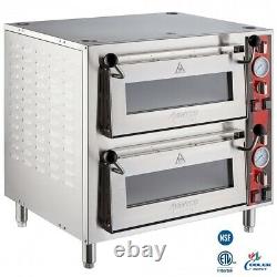 NEW 18 Double Deck Countertop Pizza Oven Independent Chambers 240V NSF