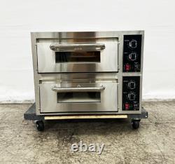 NEW Commercial Double Deck Pizza Oven Electric Stone Bakery Cooker Wings NSF