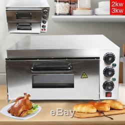 NEW Commercial Pizza Oven Double Deck Electric Baking 2x16 Stainless steel