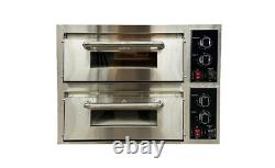 NSF Double Deck Countertop Pizza Oven Two Chambers