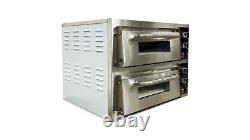 NSF Double Deck Countertop Pizza Oven Two Chambers