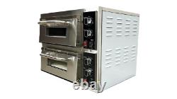 NSF Double Deck Countertop Pizza Oven Two Chambers