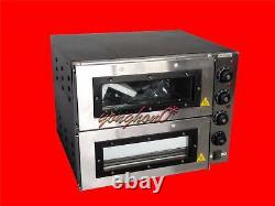 New 110V 16 Commercial Double deck Electric Pizza Oven Commercial