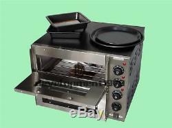 New 16 3000W 110V Double deck Electric Pizza Oven Commercial Ceramic Stone