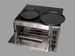New 3000W 110V 16 Double deck Electric Pizza Oven Commercial Ceramic Stone