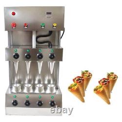 New 4 Heads Electric Commercial Pizza Cone Forming Machine 110V Stainless Steel