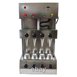 New 4 Heads Electric Commercial Pizza Cone Forming Machine 110V Stainless Steel