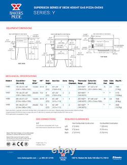 New Bakers Pride Pizza Oven Y-600 Single with legs Natural Gas Make Offers
