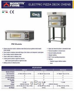 New Electric 1 Deck Pizza Oven, 24 x 26, Moretti Forni, PM 60.60