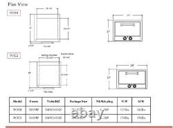 New-NSF 2850w Double Deck Electric Pizza Oven with Bakery Fire Stone