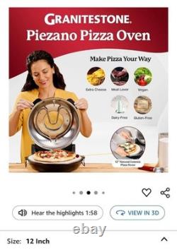 PIEZANO Crispy Crust Pizza Oven by Granitestone Electric Pizza Indoor Oven
