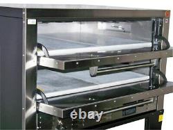 Peerless CE61BE Two 7 High Deck 1 Control Bake and Roast Electric Pizza Oven