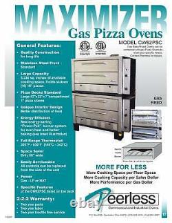 Peerless CW62PSC Four Deck 50 Wide Gas Pizza Oven with Side Controls