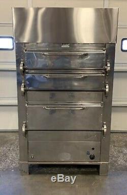 Peerless Commercial Restaurant Gas 3 Door Deck Oven S2325fs Bread Pizza Bakery