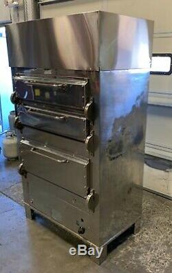 Peerless Commercial Restaurant Gas 3 Door Deck Oven S2325fs Bread Pizza Bakery