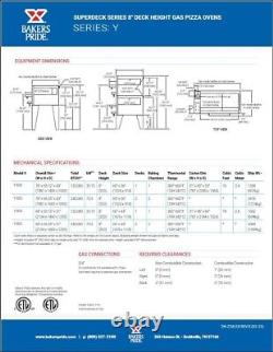 Pizza Oven, Bakers Pride Deck-Type, Gas Y800 double deck
