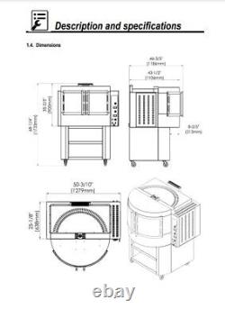 Pizza Oven Commercial Gas Dual Rotating Stone Deck Excellent Condition Fast