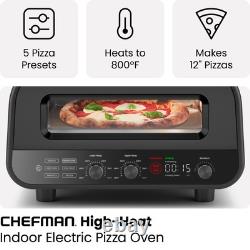 Pizza Oven Makes 12 Inch Pizzas in Minutes, Heats Up To 800°f Countertop Ele