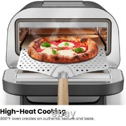 Pizza Oven Makes 12 Inch Pizzas in Minutes, Heats Up To 800°f Countertop Ele