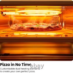 Pizza Oven Makes 12 Inch Pizzas in Minutes, Heats Up To 800°f Countertop Ele
