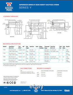 Pizza Oven Single Deck Bakers Pride Y-600 NG