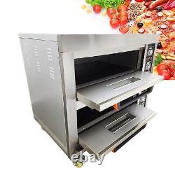 Pizza Oven Toaster Double-Deck Pizza Oven Stainless Steel 220V 13.2KW