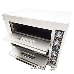 Pizza Oven Toaster Double-Deck Pizza Oven Stainless Steel 220V 13.2KW