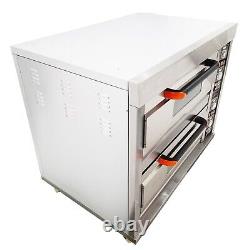 Pizza Oven Toaster Double-Deck Pizza Oven Stainless Steel 220V 13.2KW