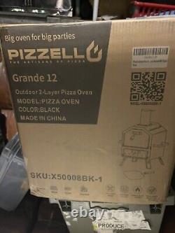 Pizza oven pizzello grande 12 2 layer pizza oven, pellets, wood, charcoal, etc