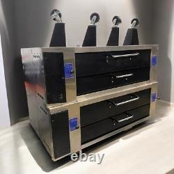 Pre-owned Bakers Pride Y-602-DSP Double Deck pizza oven gas withwarranty