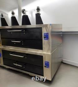 Pre-owned Bakers Pride Y-602-DSP Double Deck pizza oven gas withwarranty